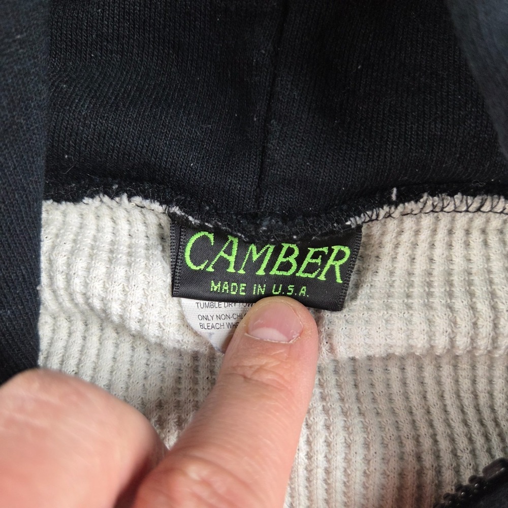 Camber Thermal Lined Zip Hoodie Small Black USA Made Heavyweight Workwear - Picture 9 of 15